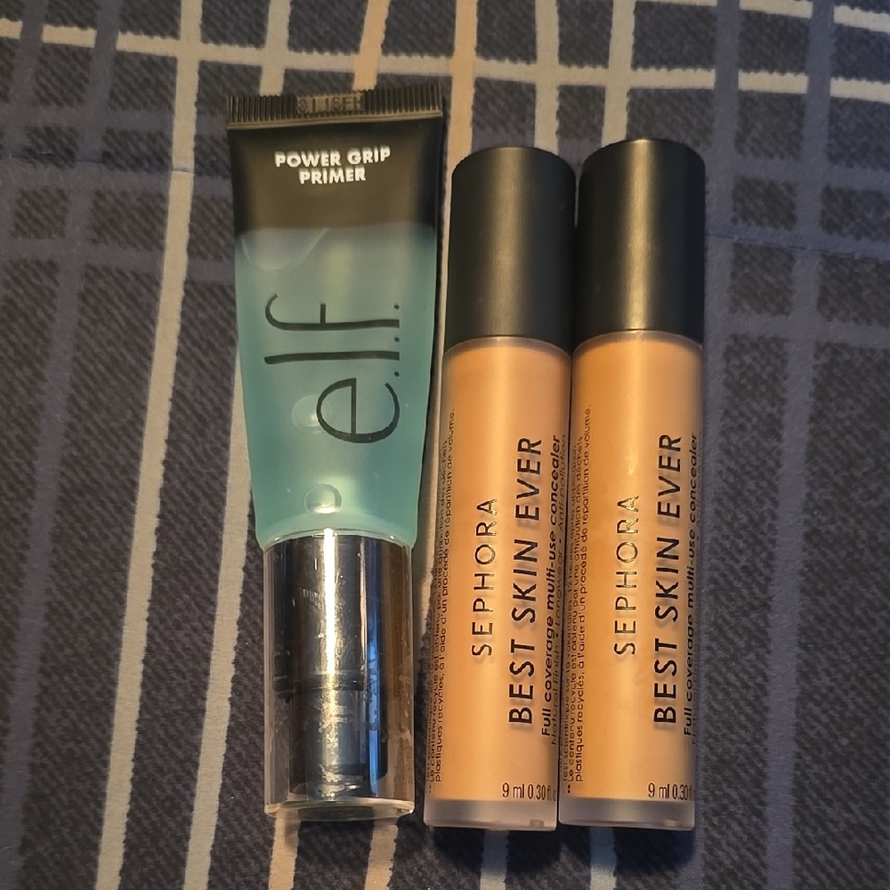 e.l.f. Power Grip Primer and Sephora Best Skin Ever Concealer Set 33N